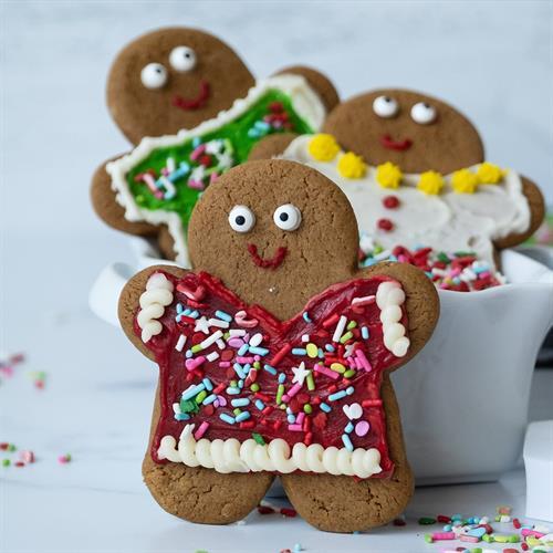 Gingerbread People with Cookie Butter Frosting
