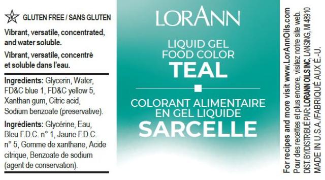 TEAL LIQUID GEL COLOR