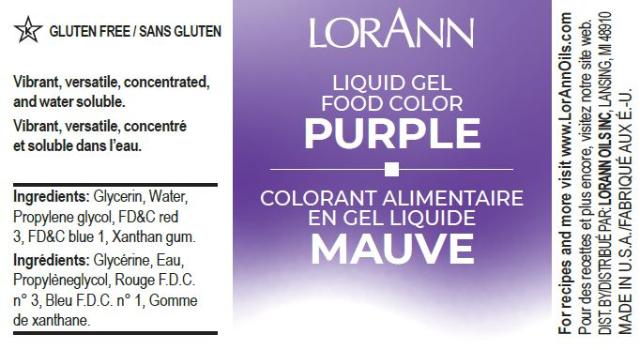PURPLE LIQUID GEL COLOR
