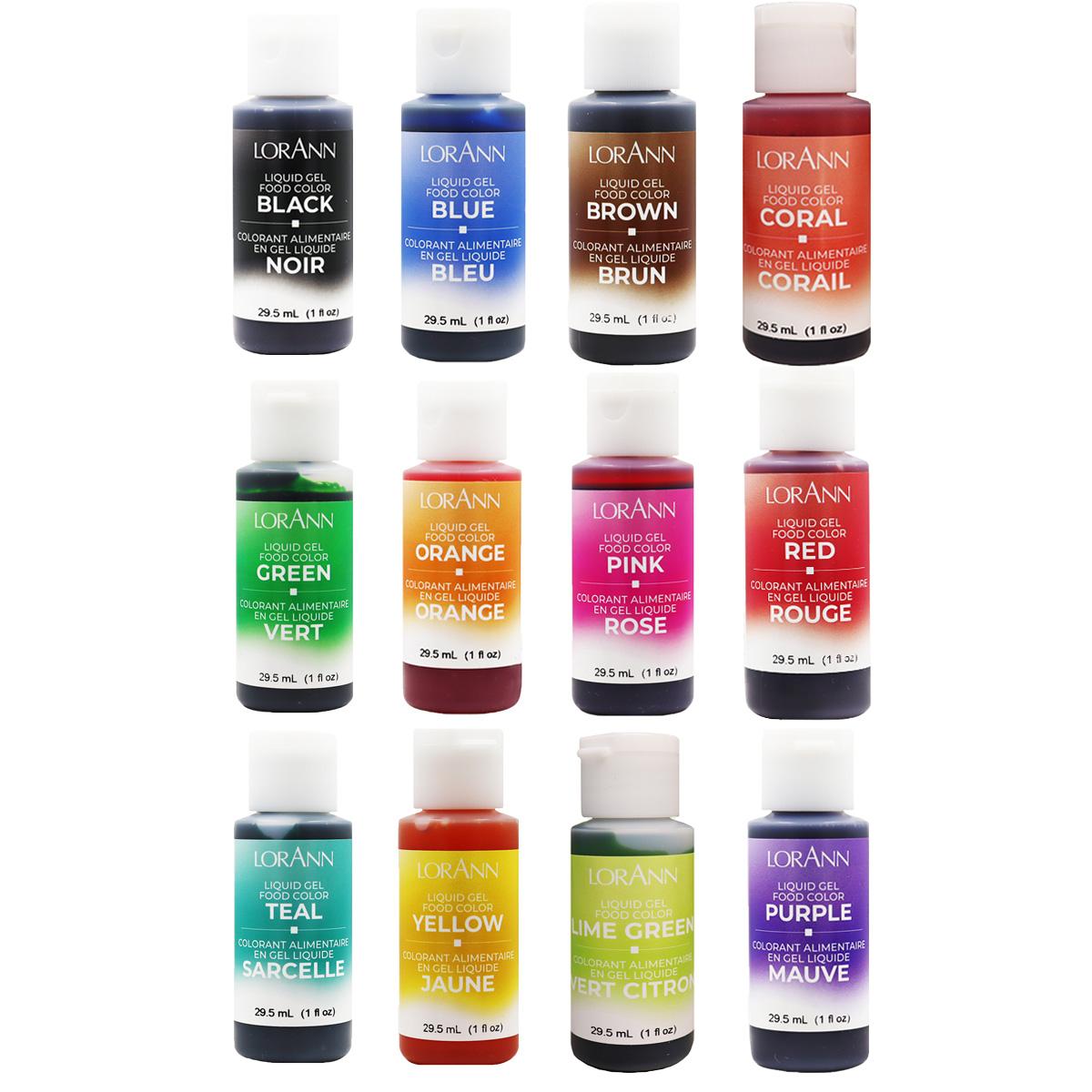 ASSORTED LIQUID GEL FOOD COLOR