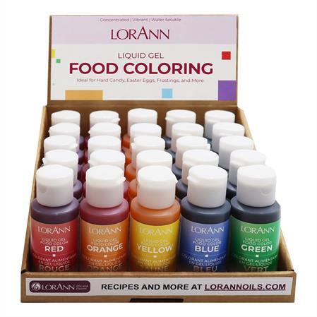 LIQUID GEL FOOD COLOR DISPLAY, BEST SELLERS