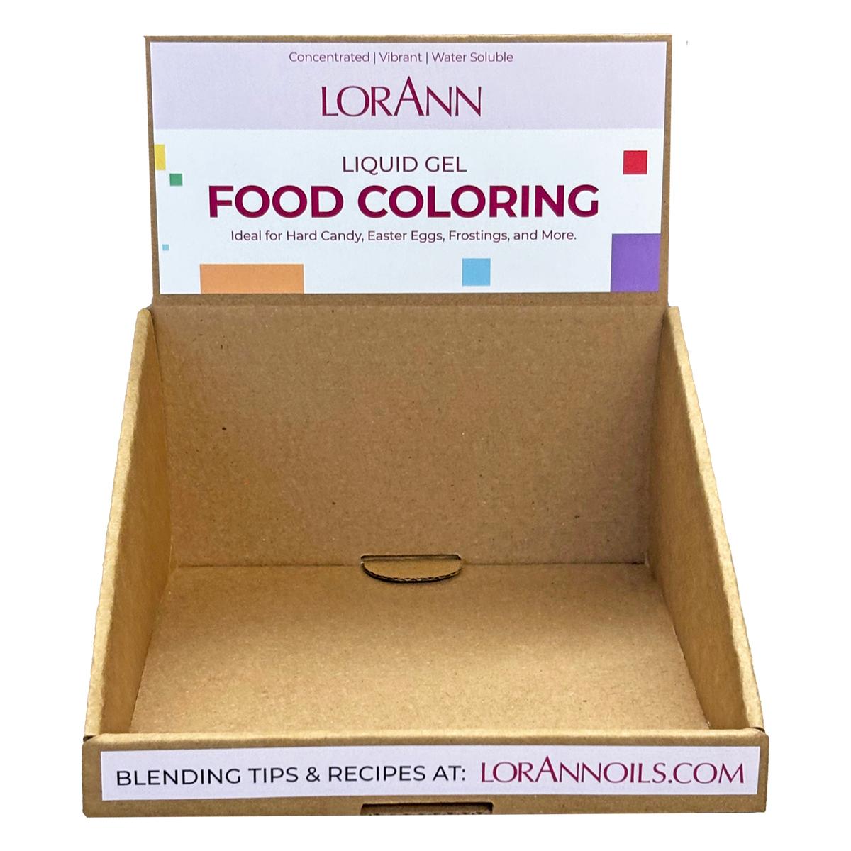 LIQUID GEL FOOD COLOR DISPLAY - EMPTY