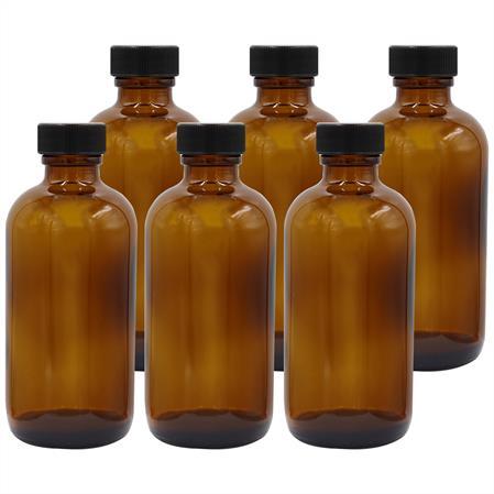 AMBER GLASS BOTTLE, 4 oz