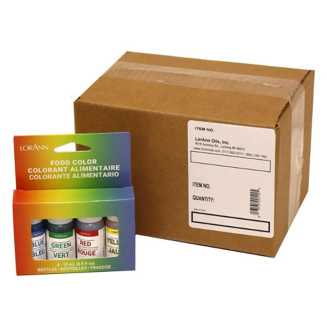 *ASSORTED LIQUID FOOD COLOR - 4PK