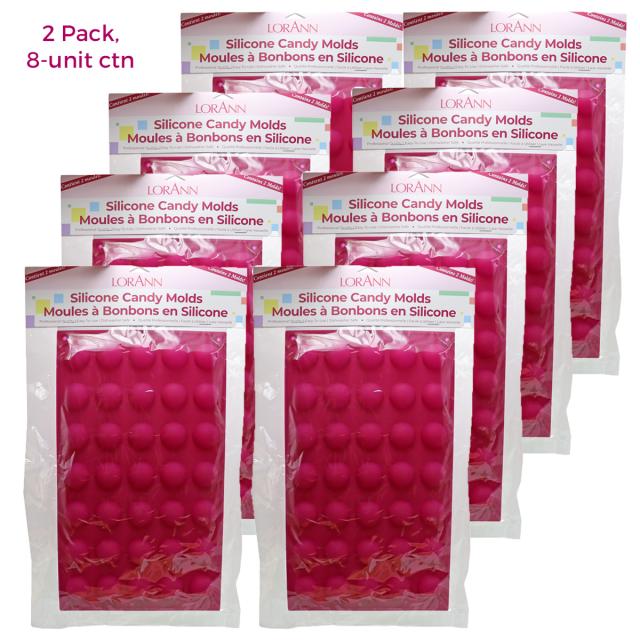 SILICONE CANDY MOLD - 35 CAVITY, ROUND