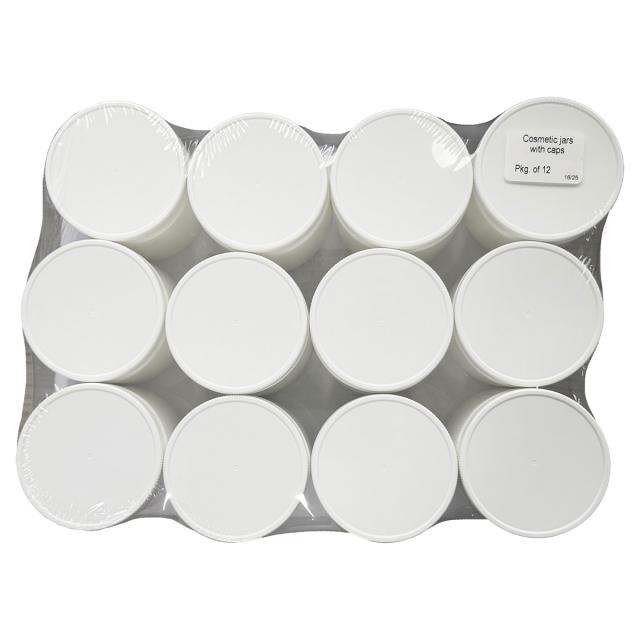PLASTIC COSMETIC JARS, 8 oz