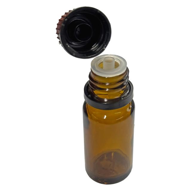 AMBER GLASS BOTTLE WITH DROPPER, 1/3 oz