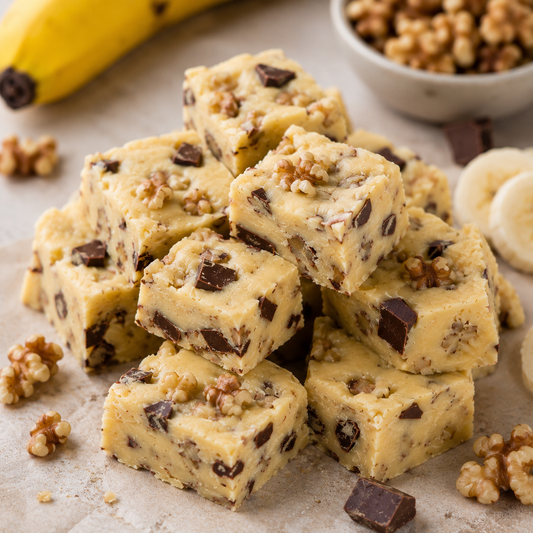 Banana Walnut Chocolate Chunk Fudge