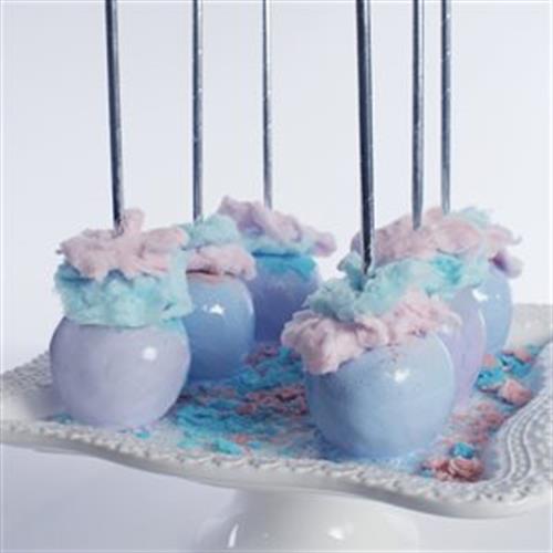 Colorful Cotton Candy Apples