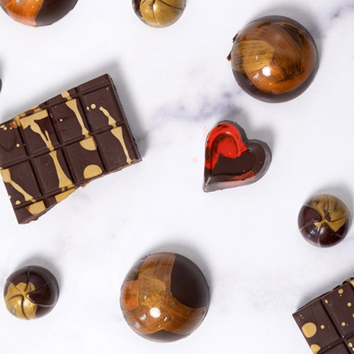 Colored Cocoa Butter Chocolate Bars