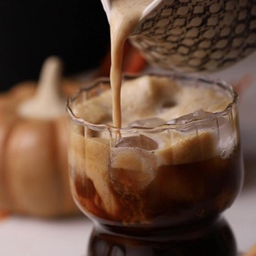 Iced Pumpkin Caramel Oat Milk Latte