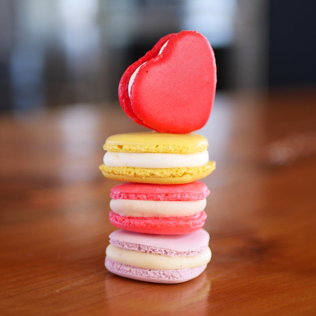 Heart-Shaped Cheesecake Macarons 