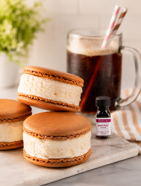 Root Beer Float Macaron Ice Cream Sandwiches