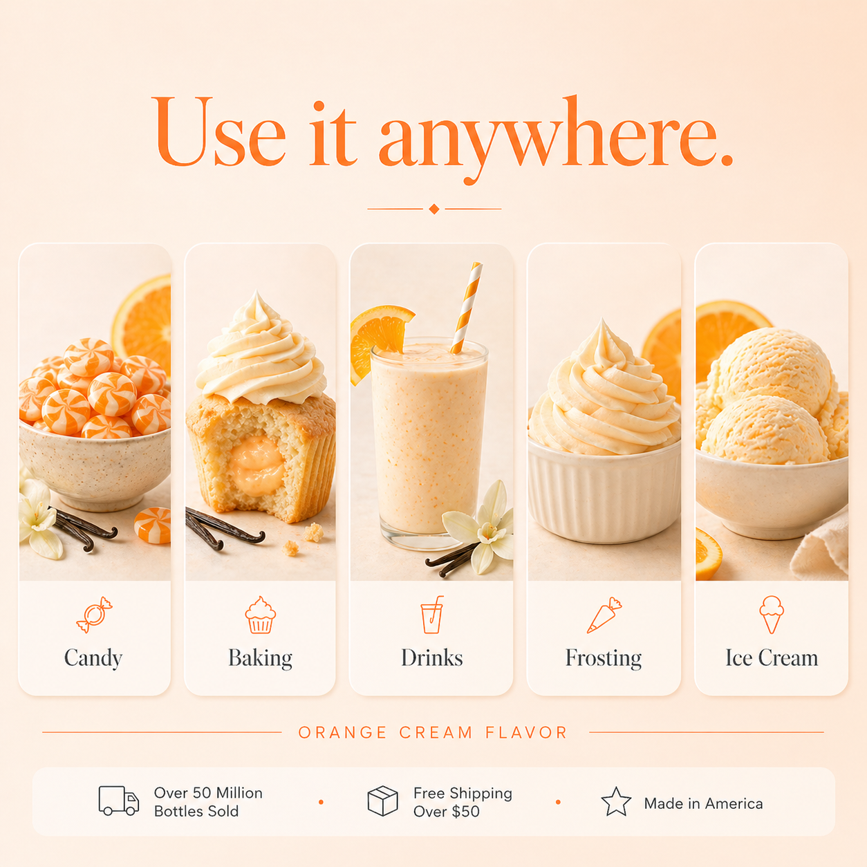ORANGE CREAM, DREAMSICLE, ICF
