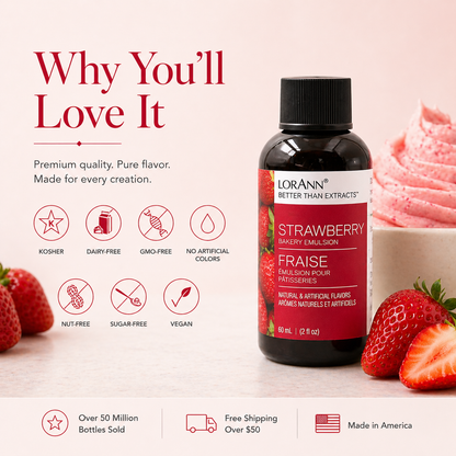 STRAWBERRY BAKERY EMULSION, NO ADDED COLOR