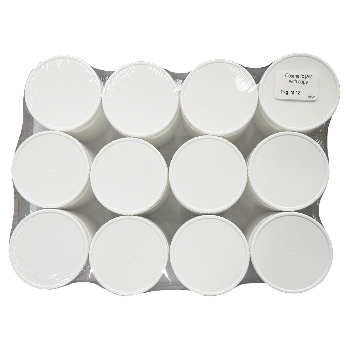 PLASTIC COSMETIC JARS, 8oz