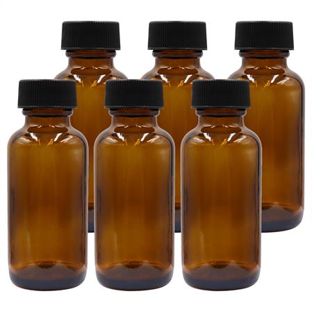 AMBER GLASS BOTTLE, 1oz
