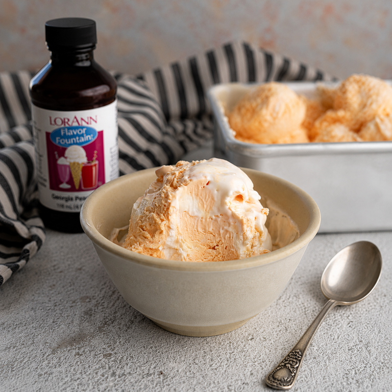 Georgia Peaches and Cream Ice Cream